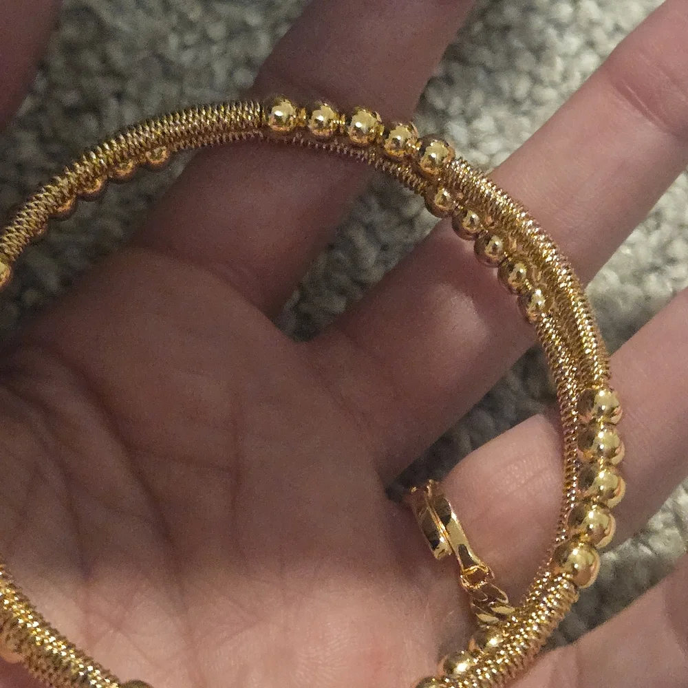 22kgp Dubai Jewelry Elegant Gold Bracelet Set
